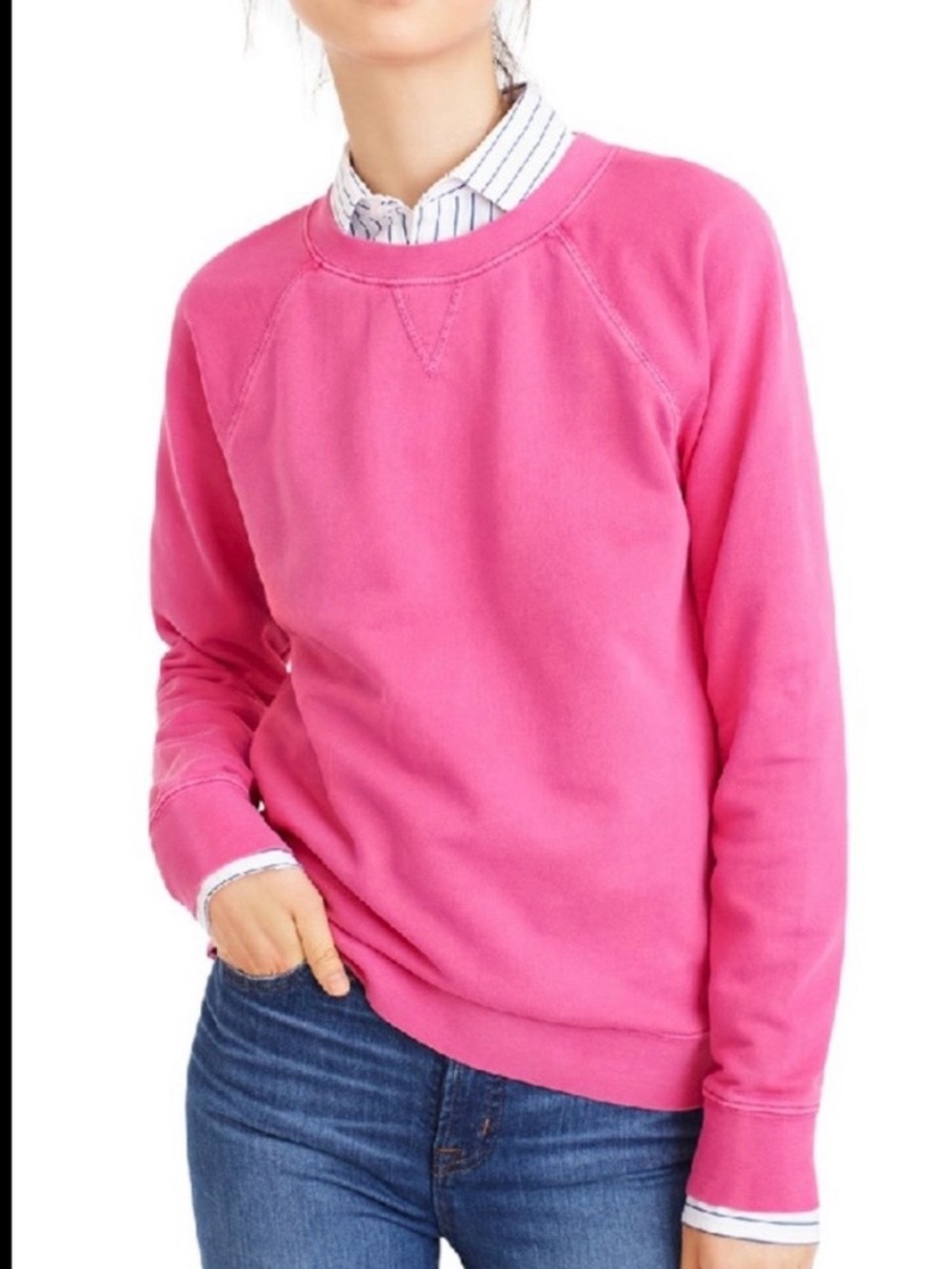 J Crew pink sweatshirt